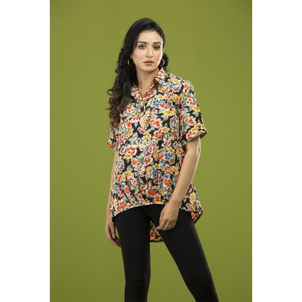 Fiona Silky Georgette Tops for Women - Multicolor - NK-027