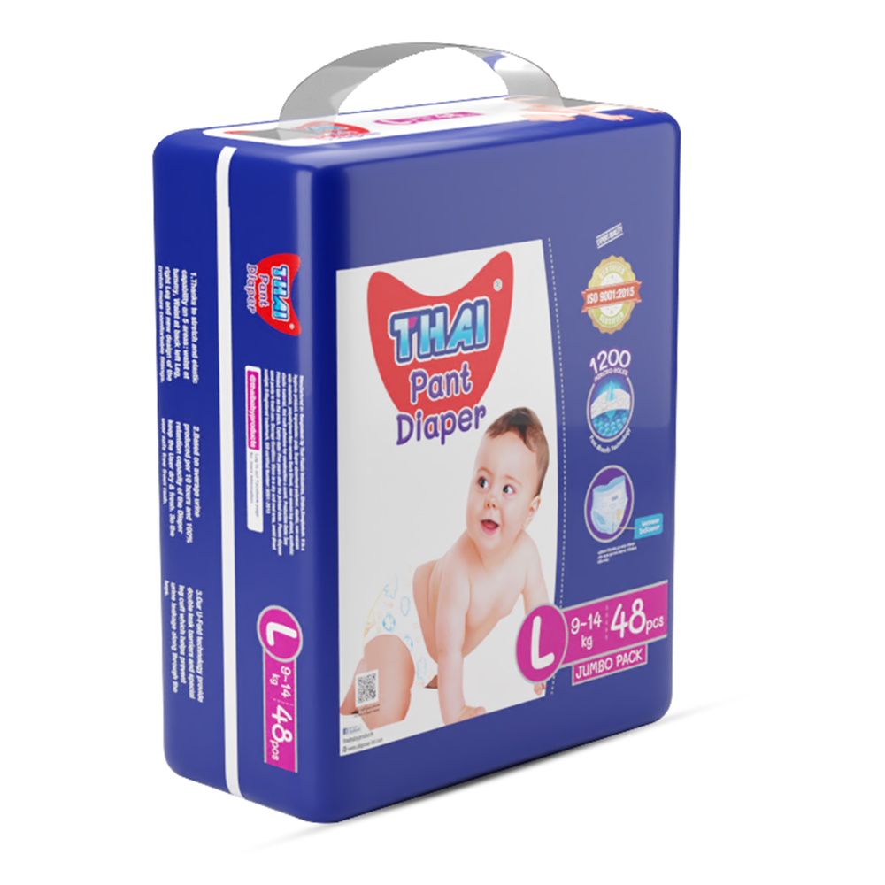 Thai Baby Pant Diapers - L - 9-14kg - 48pcs