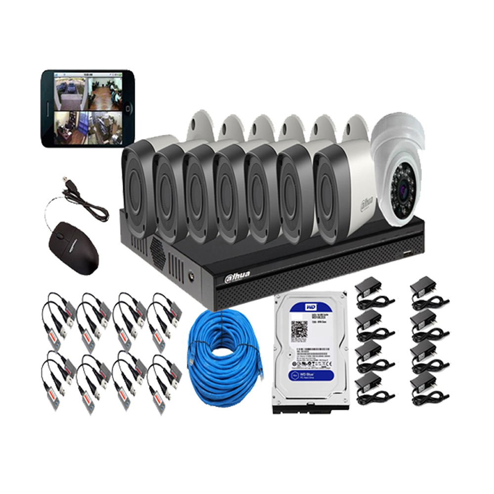 Dahua 2 MP CCTV Camera Package With All Accessories - PKG - 8