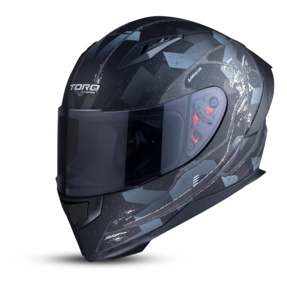 Torq Legend Warfare Full Face Helmets - Gray and Black - APBD1021