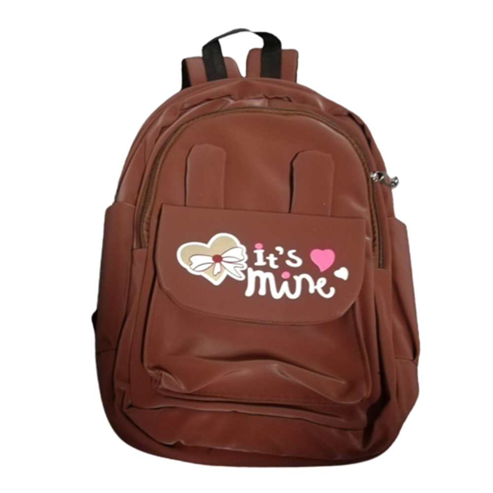 Nylon Polyester Backpack For Girls - Brown - LB-29