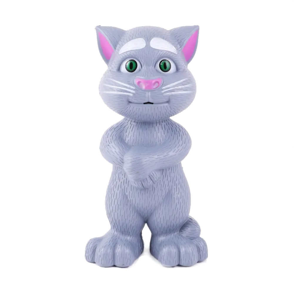 Touching Talking Tom Cat With Wonderful Voice - Grey - talking_tom_small_gray