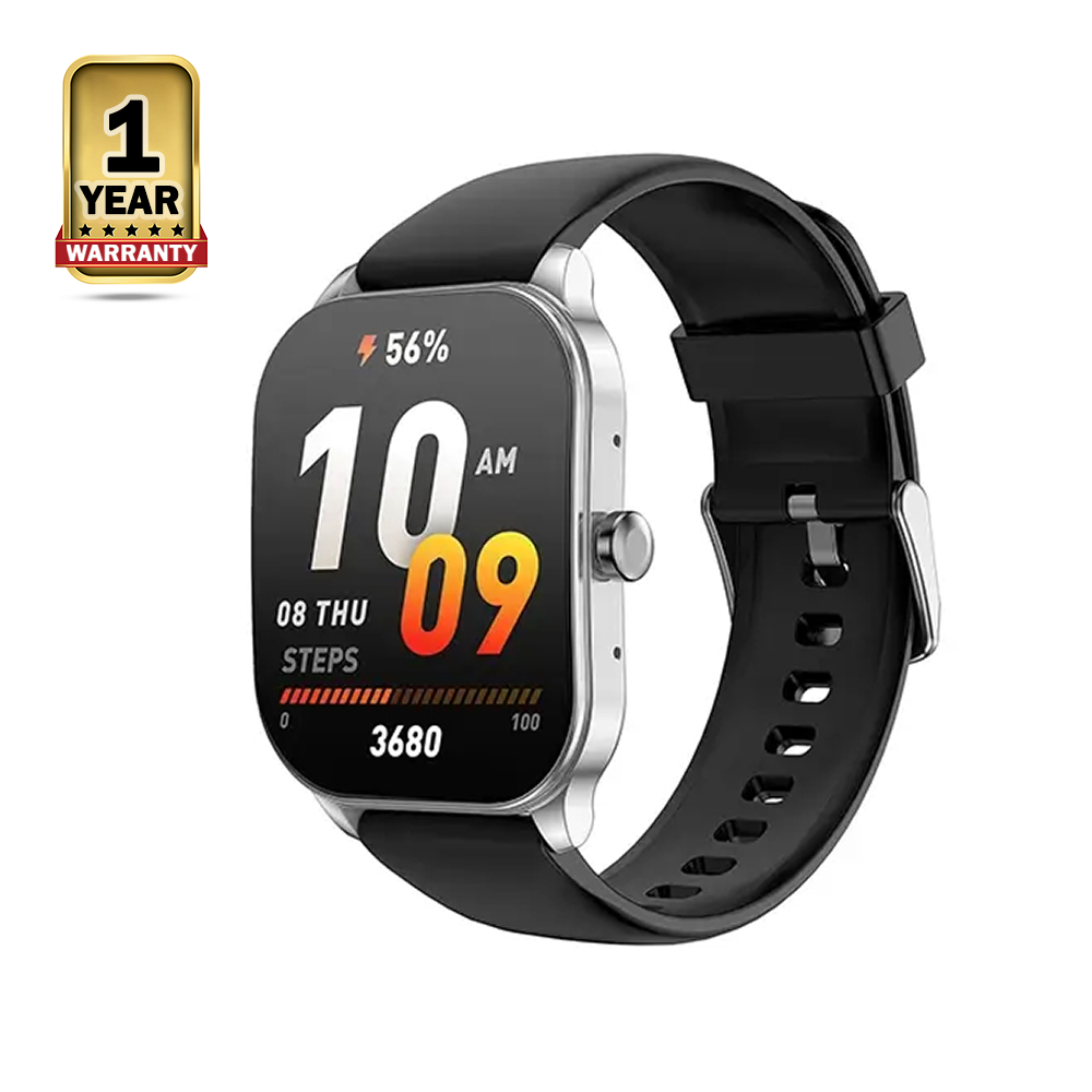 Amazfit Pop 3S Calling AMOLED Smart Watch - Silver