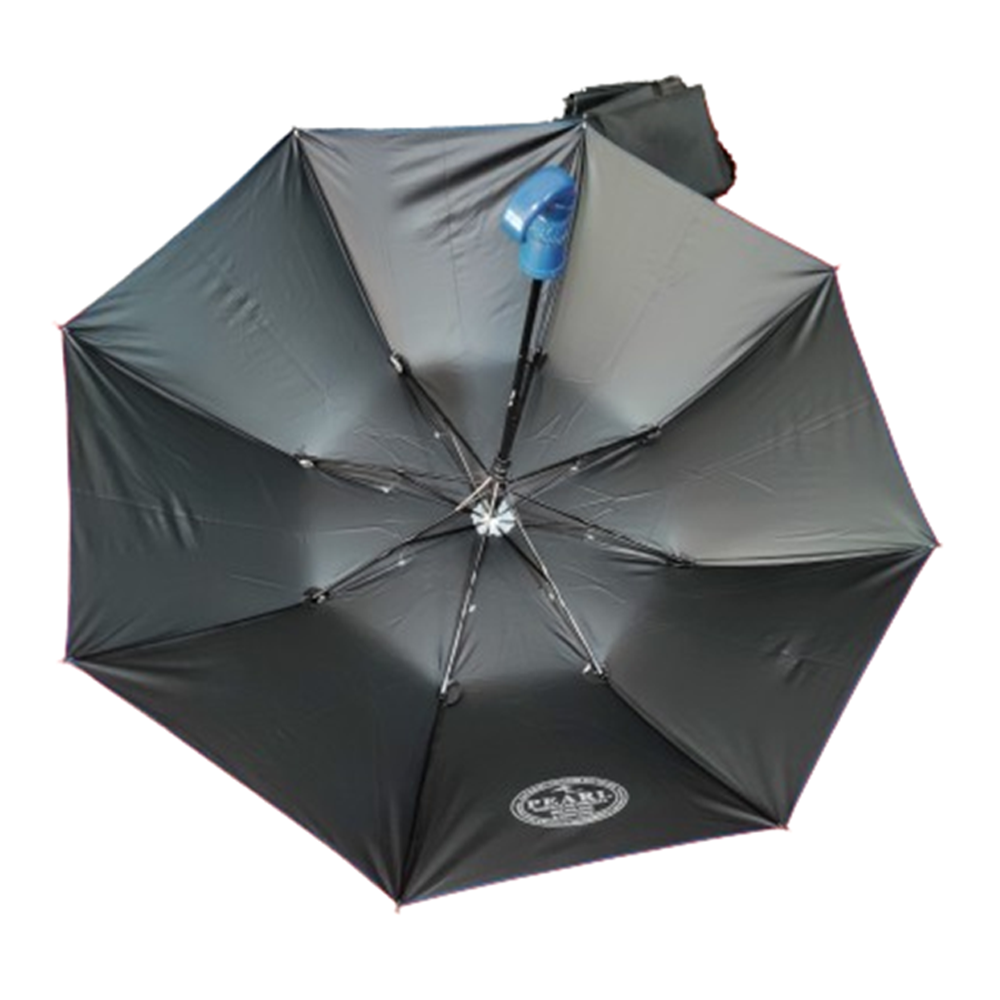 Polyester Auto Open Heavy Duty Folding Umbrella - Black