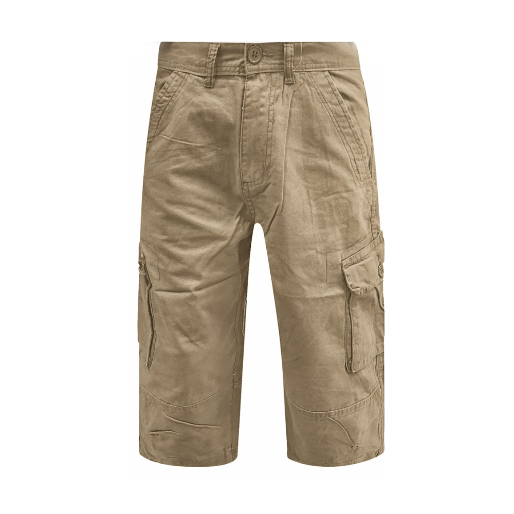 Cargo Three Quater Pant for Men - Brown