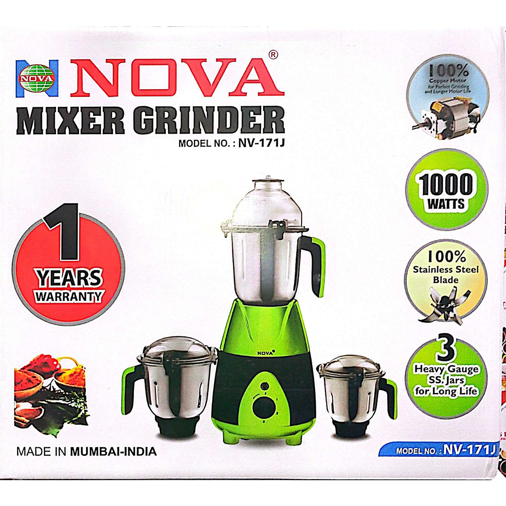 Nova NV-171J 3 in 1 Mixer Blender - 1000W