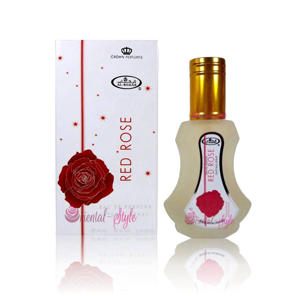 Al-Rehab-Red Rose Eau De Natural Perfume Spray - AT - 928 - 35ml 