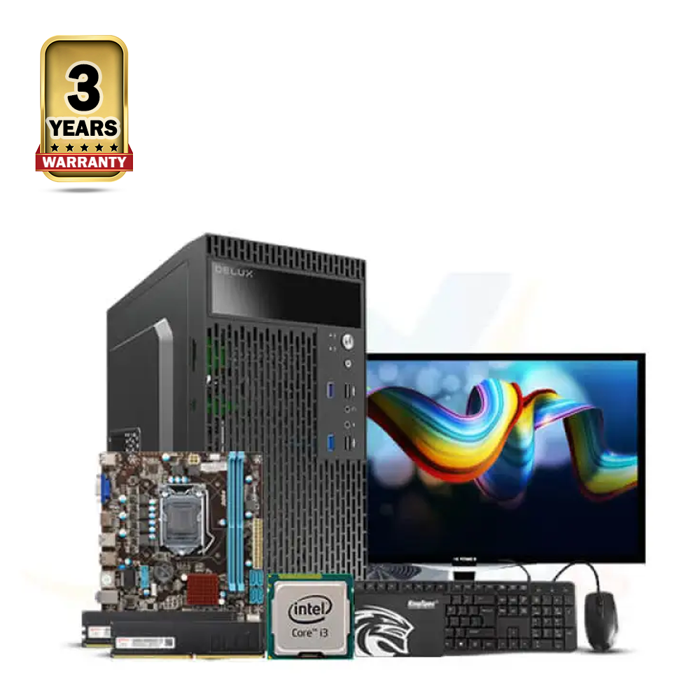 Intel Core i3 4th Generation - 16GB Ram -256GB SSD - 19 Inch HD Monitor - Windows 10 - Full Desktop Computer - Black - EVL-4015