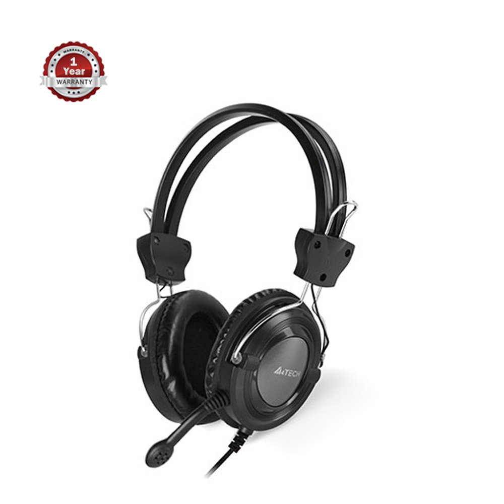 A4TECH HS-19 Comfort Fit Stereo Headphone 3.5mm - Black