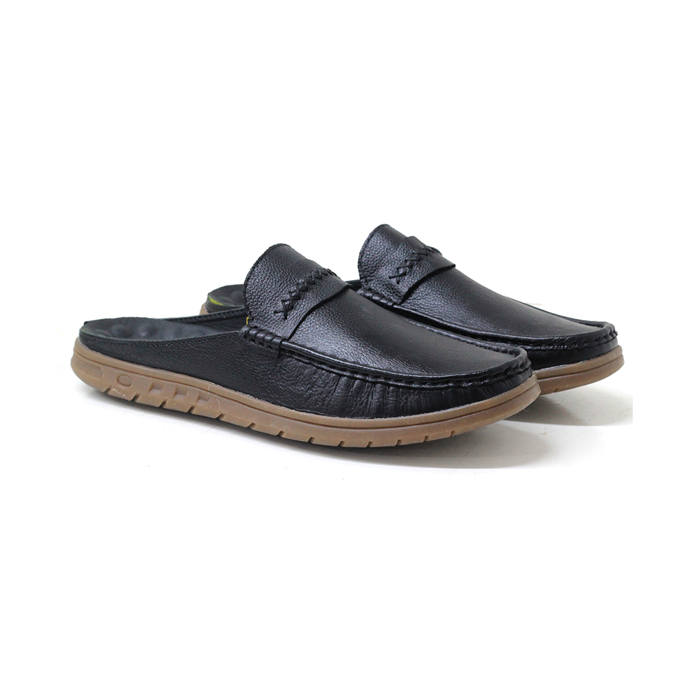 Leather Half Shoe for Men - MH172 - Black