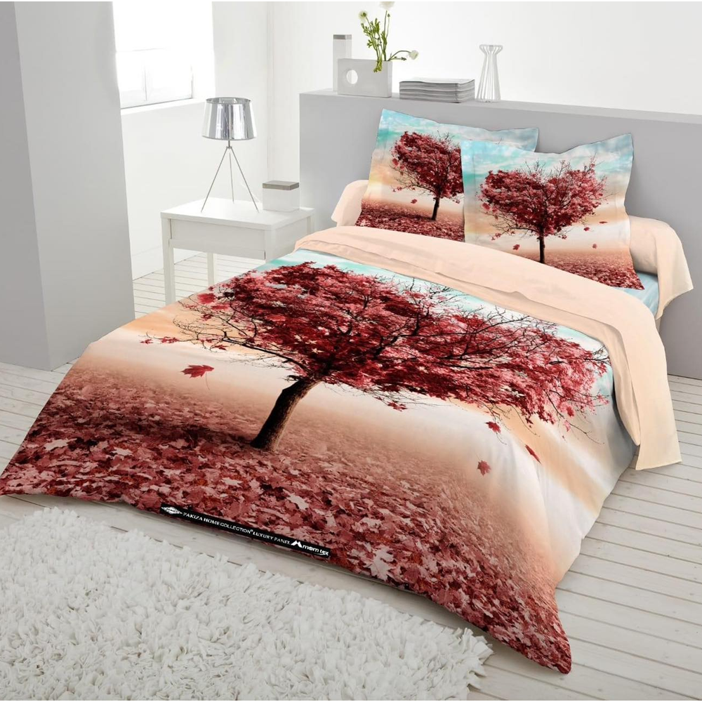 Panel Cotton King Size Bedsheet With Pillow Cover - Multicolor - 192420