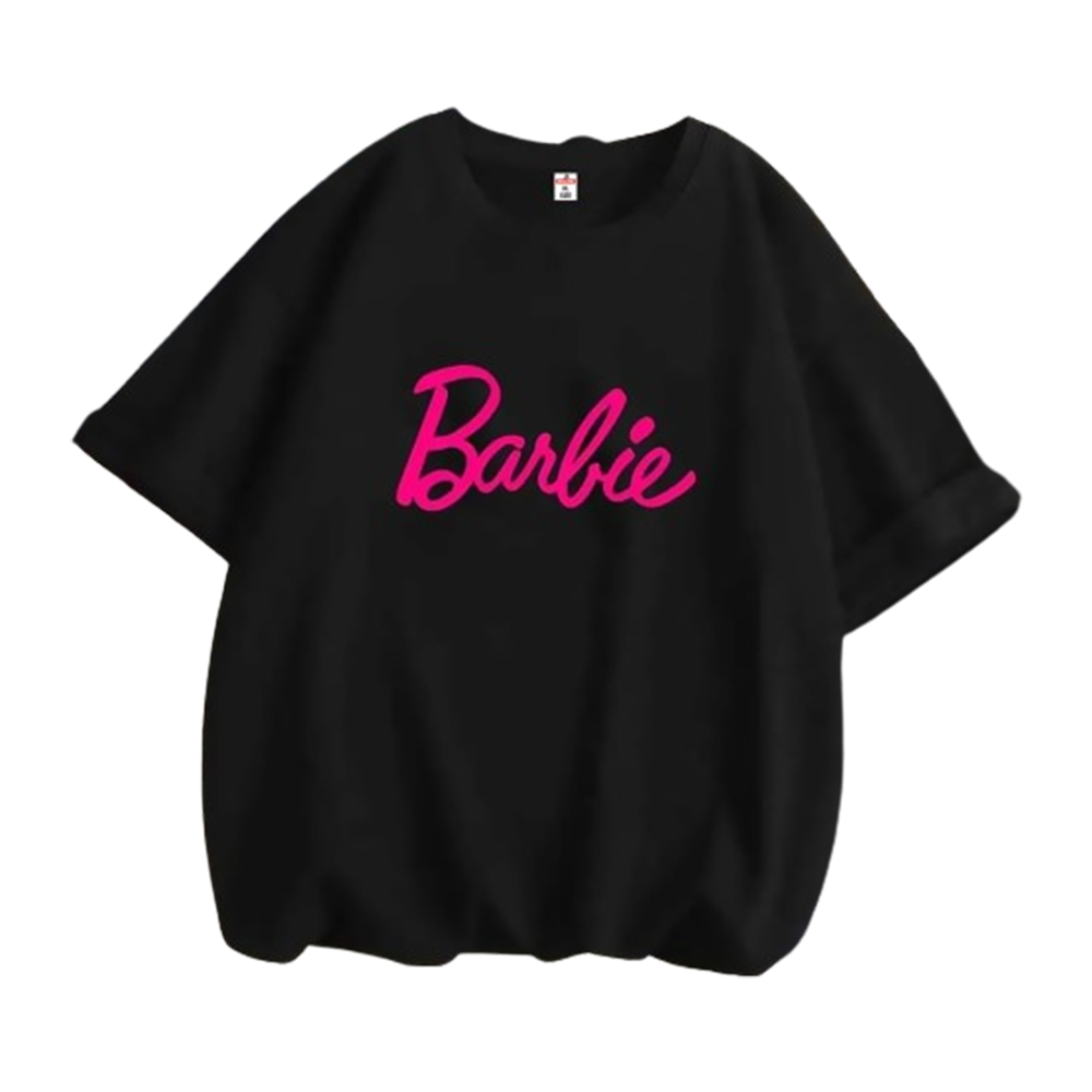 Cotton Half Sleeve T-Shirt for Women - Black