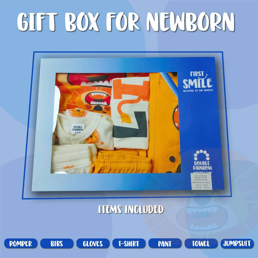 Cotton Newborn Baby Boys Gift Box Set - Multicolor - 1465