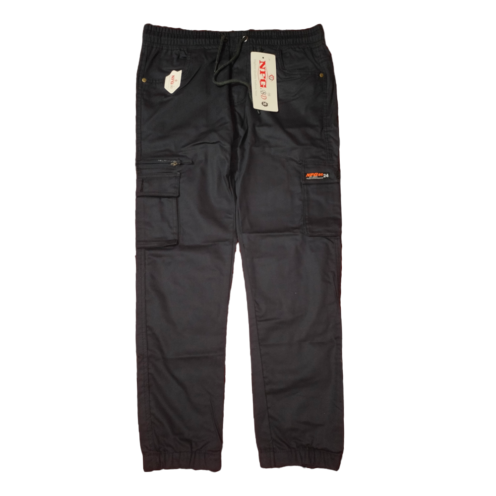 Cotton Cargo Pant For Men - Black - CP-02