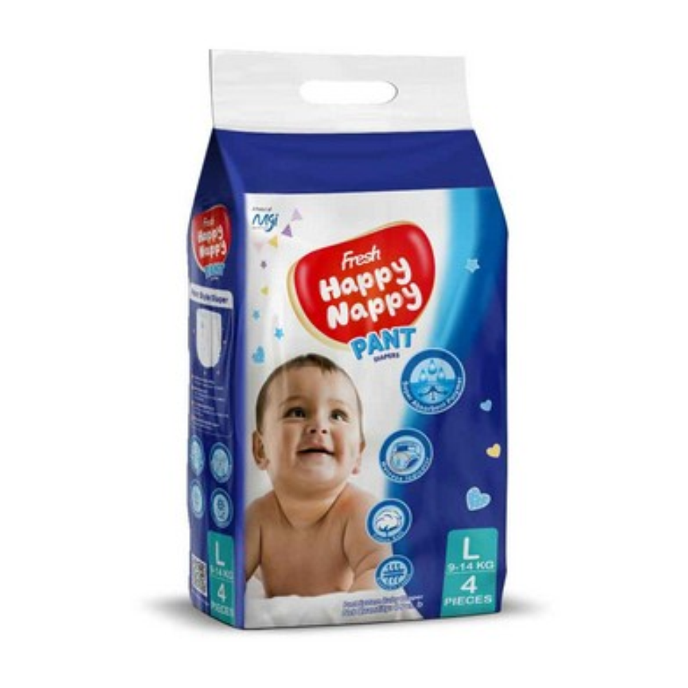 Fresh Happy Nappy Diaper AZE -2007 - Pant - L - 34pcs