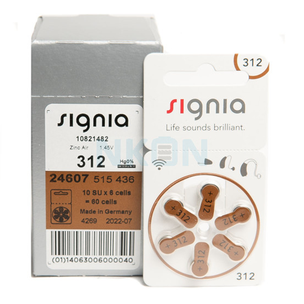 Signia 312 PR41 Hearing Aid Battery Box