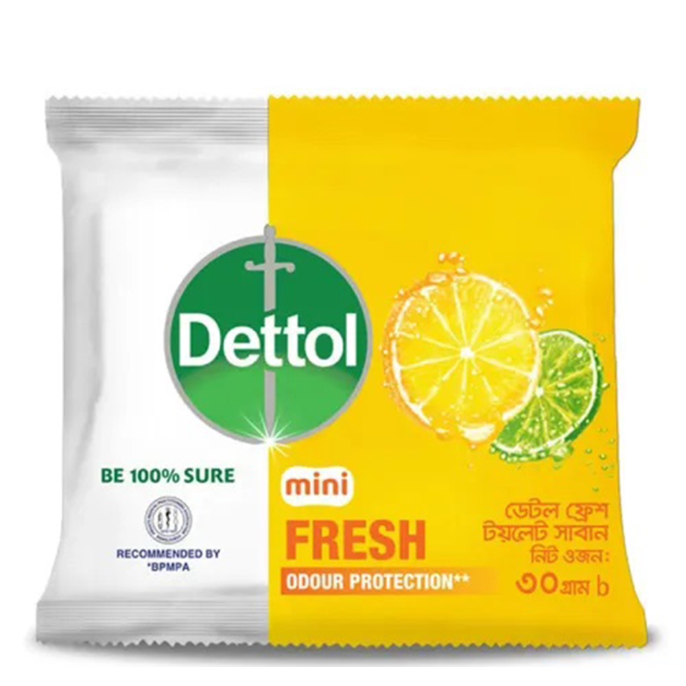 Dettol Citrus Fresh Mini Soap with Odour Protection - 30gm - De02S