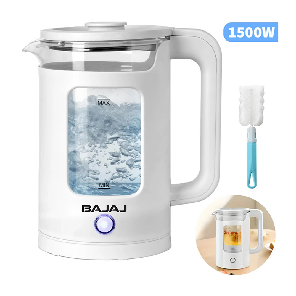 Bajaj AE1881 Double Layer Electric Glass Kettle - 2 Liter - White
