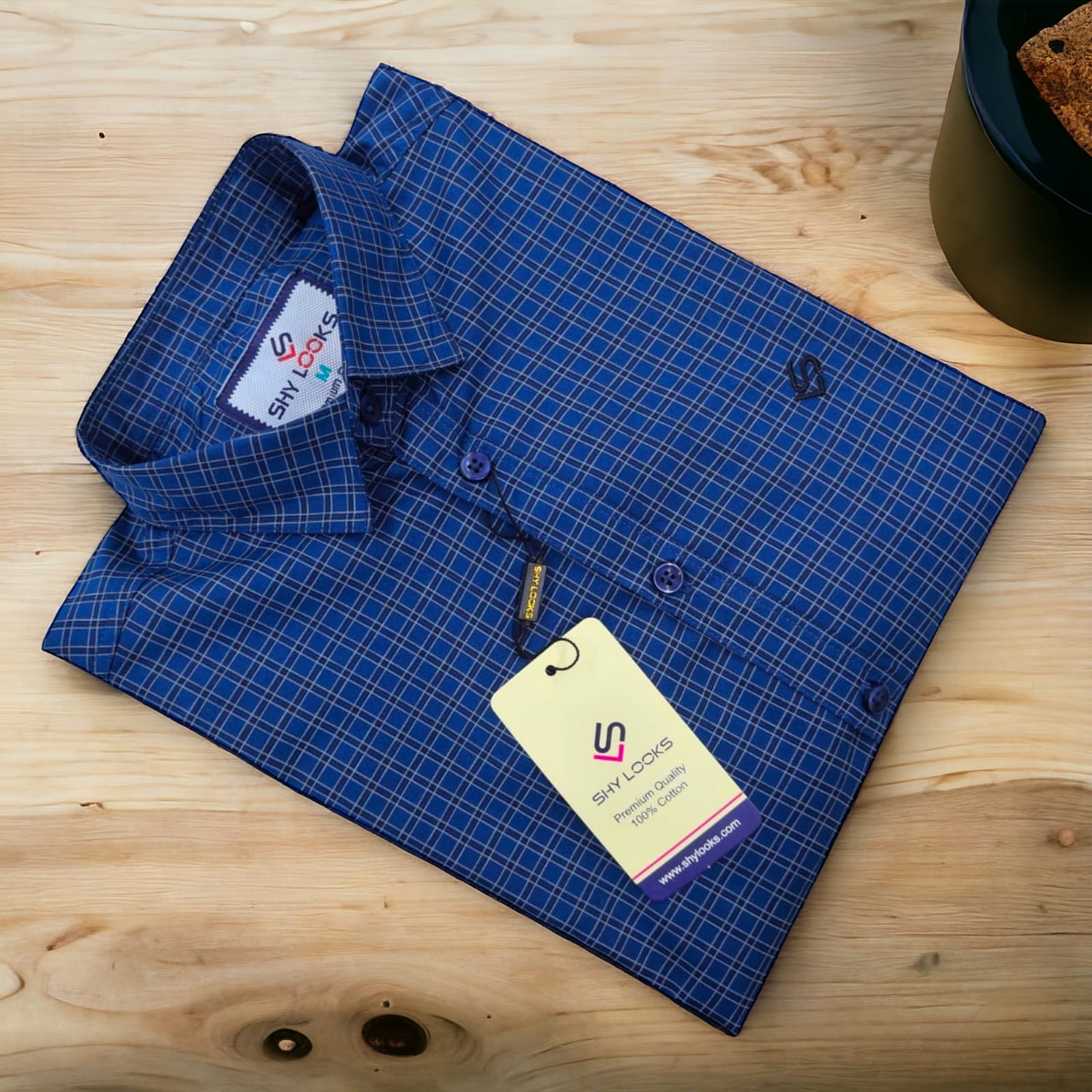 Cotton full Sleeve Check Shirt  For Men - Multicolor - OP603