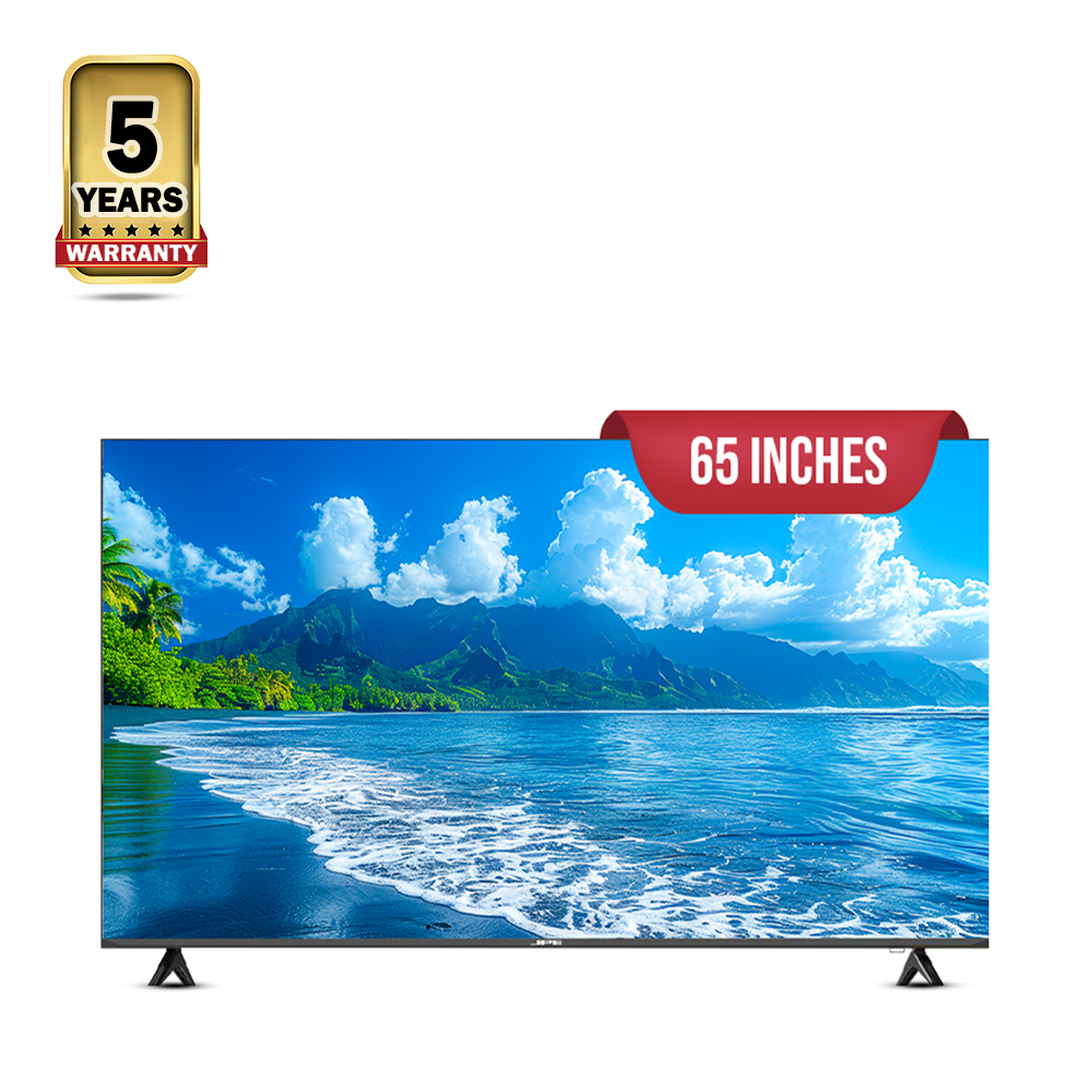 JPE E65Y71D Google DLED 4K Smart TV - 65 Inch - Black