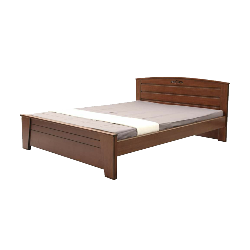 Malaysian Processed Wood Double Size Bed - 5'*7' Feet