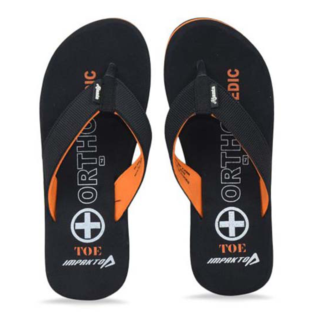 Ajanta Impakto EVA Hawai Fabricated Sandal For Men Black BM 0034