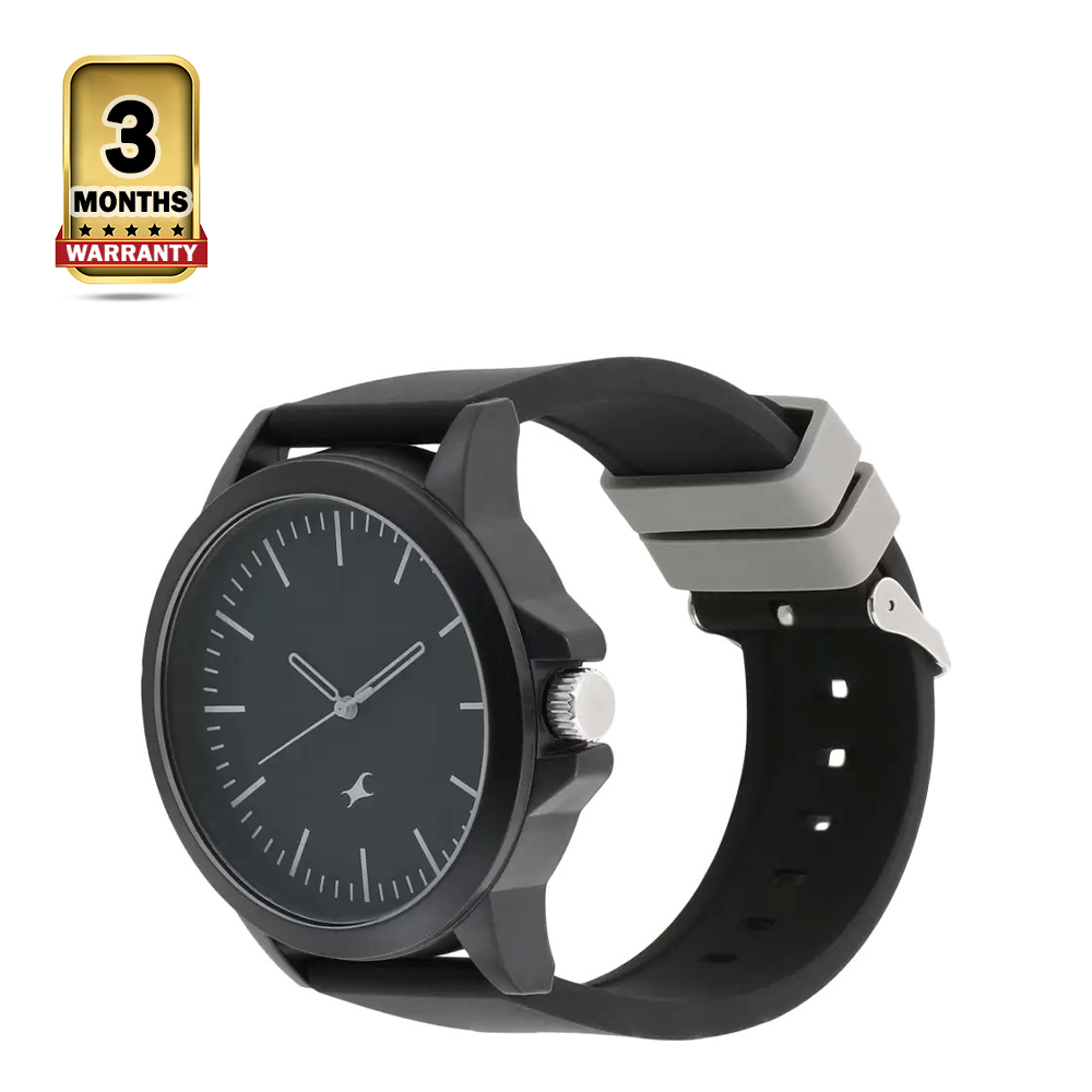 Fastrack Silicone Strap Quartz Analog Watch For Men - Dark Grey - 38024PP25