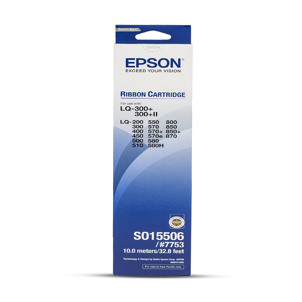 Epson Ribbon LQ-300/300+/300+II/LQ-570+/580/870 Printer - Black 