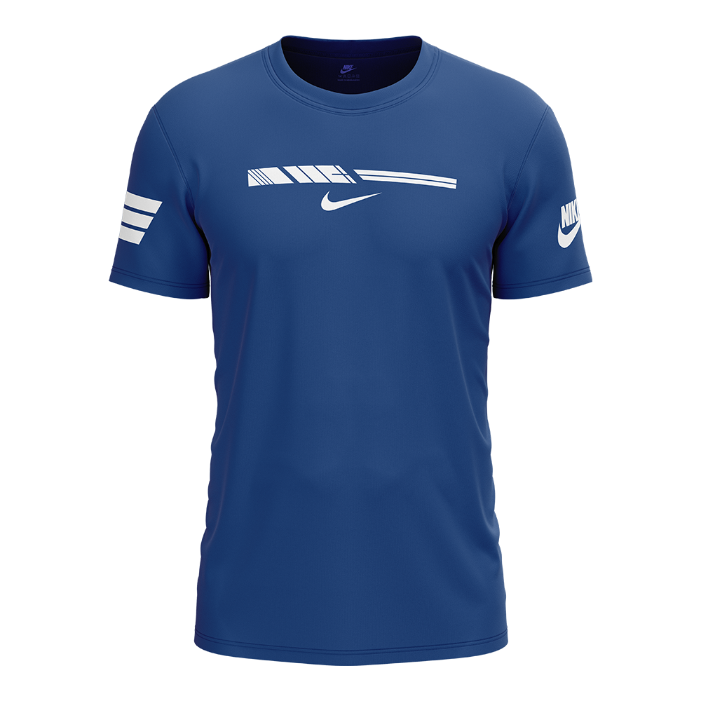 Nexf Mesh Half Sleeve Jersey T-Shirt for Men - Blue - NEXF020