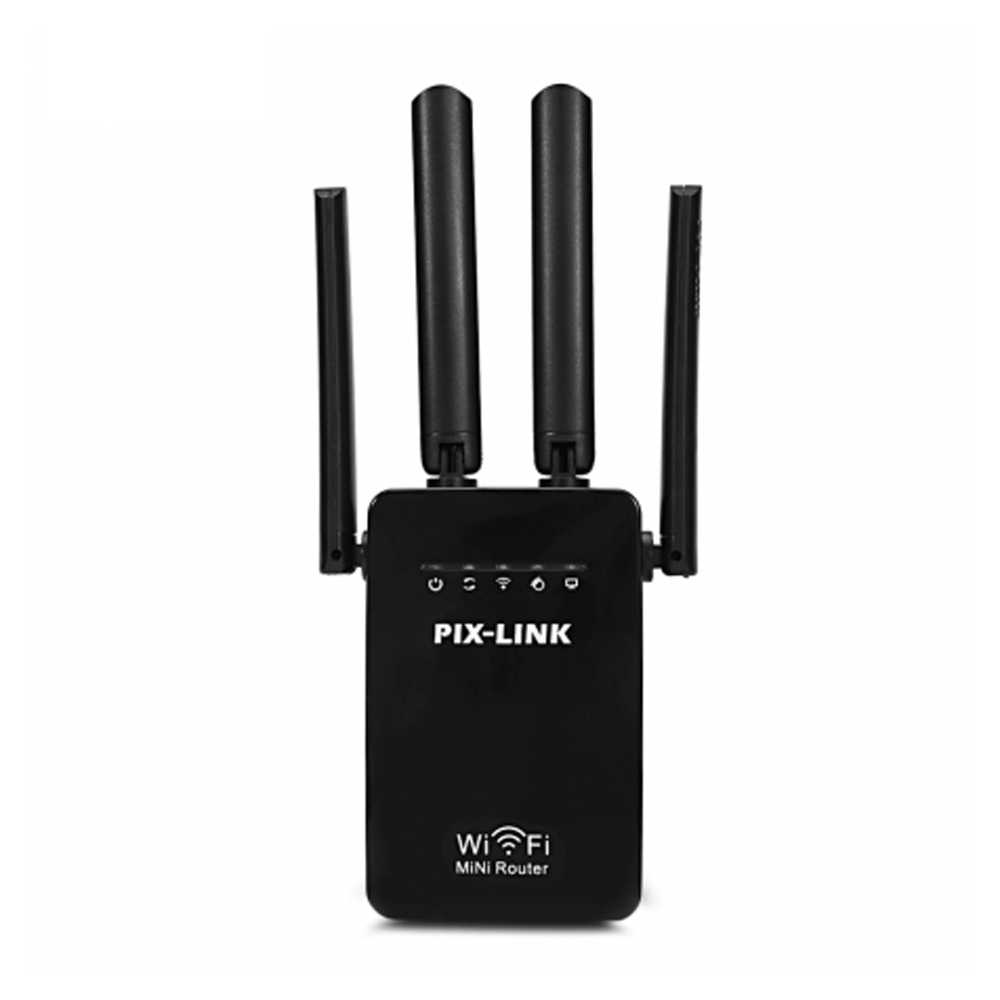 PIXLINK Mini WiFi Range Extender with 4 External Antennas 