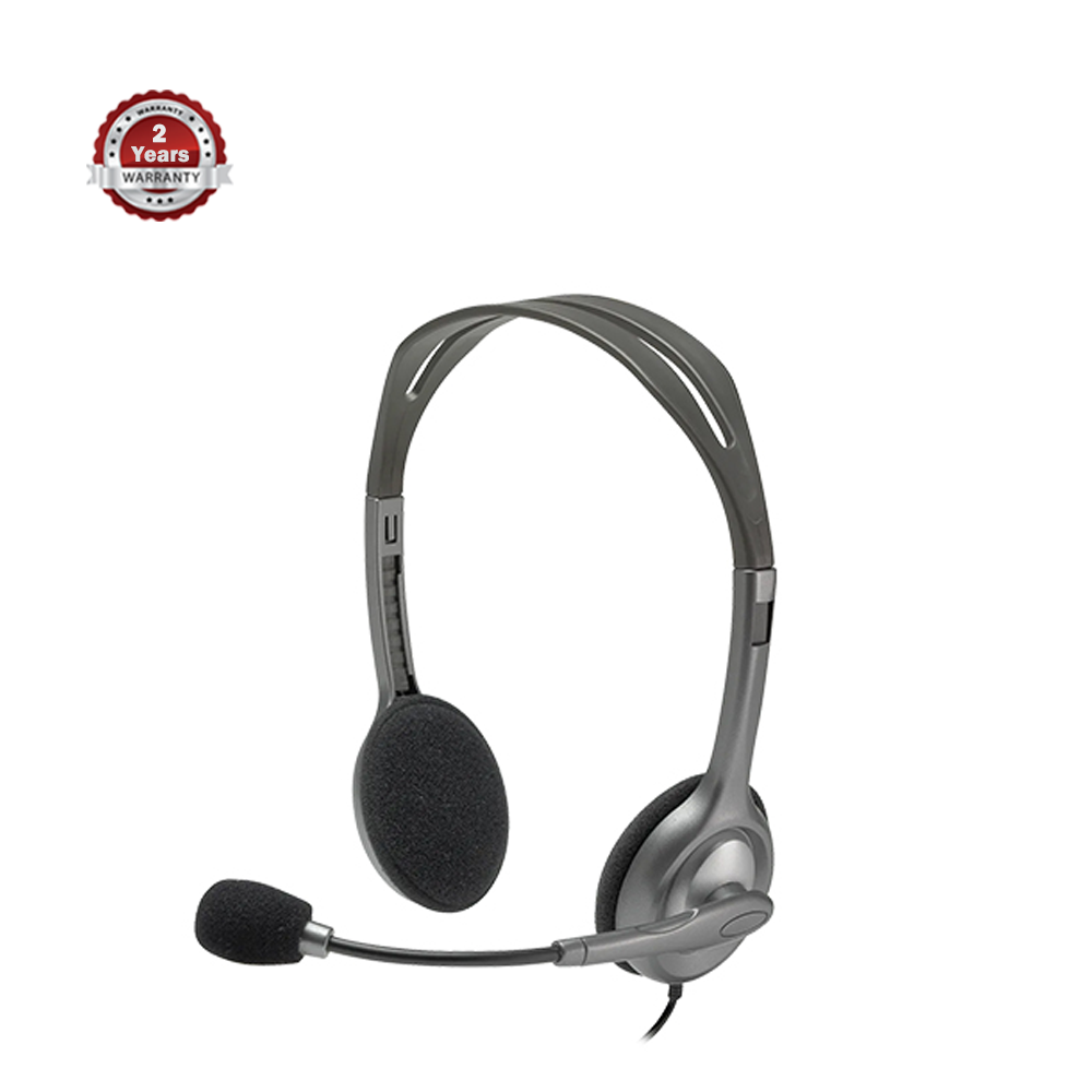 Logitech H111 Stereo Headset Headphone - Silver