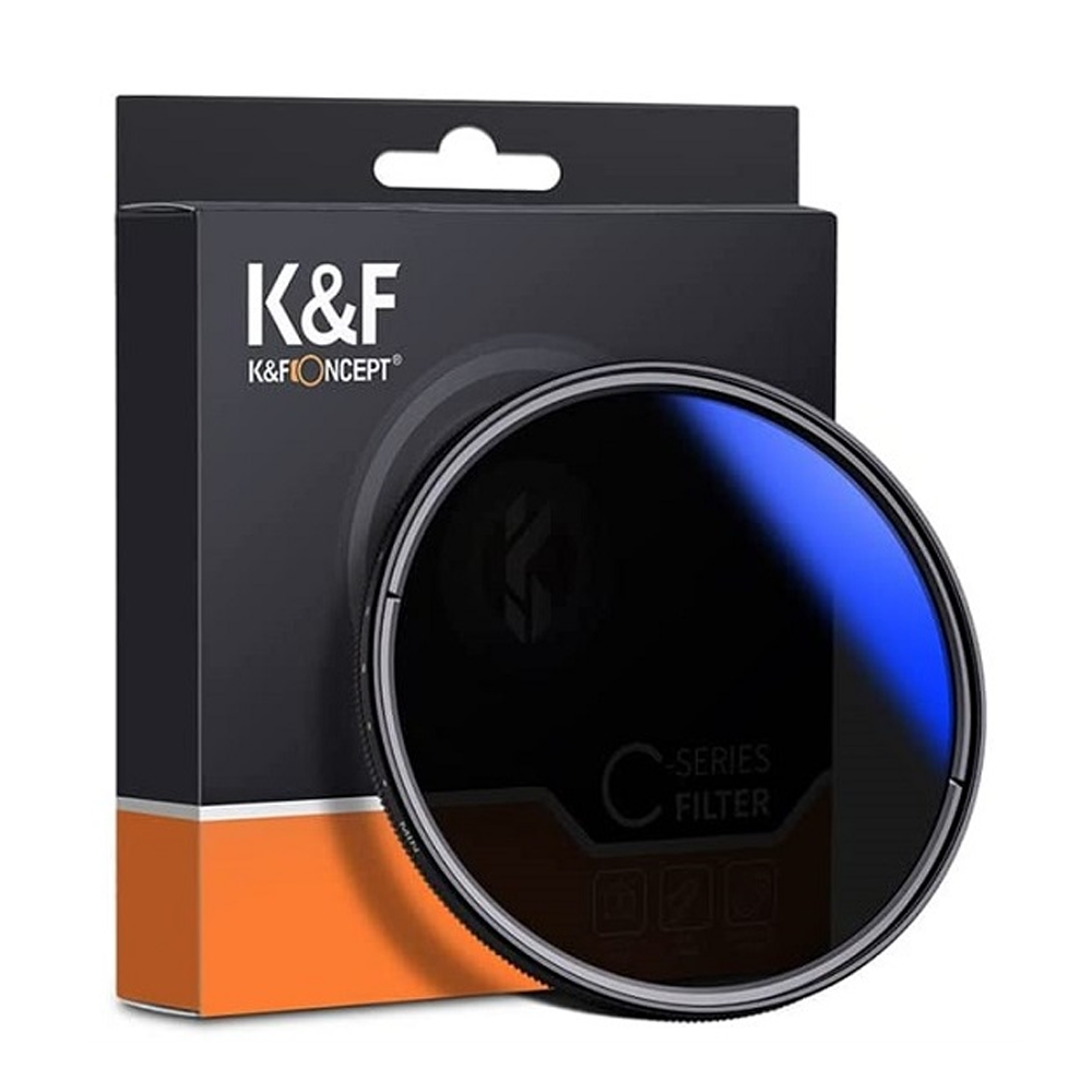 K&F Concept KF01.1402 ND2-ND400 Blue Multi-Coated Variable Neutral Density Filter - 62mm 