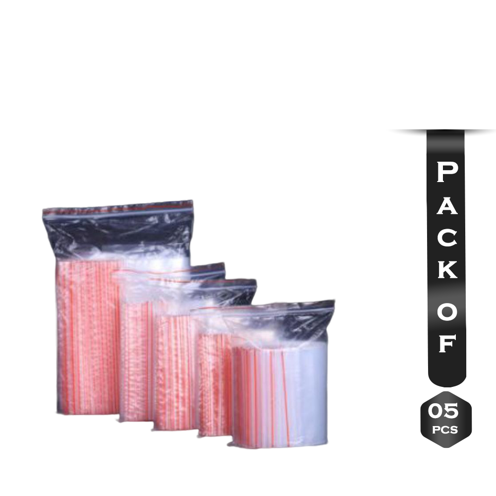 Pack of 5pcs 5 Mixed Sizes Zip Lock Plastic Packet - SA000CRFT062