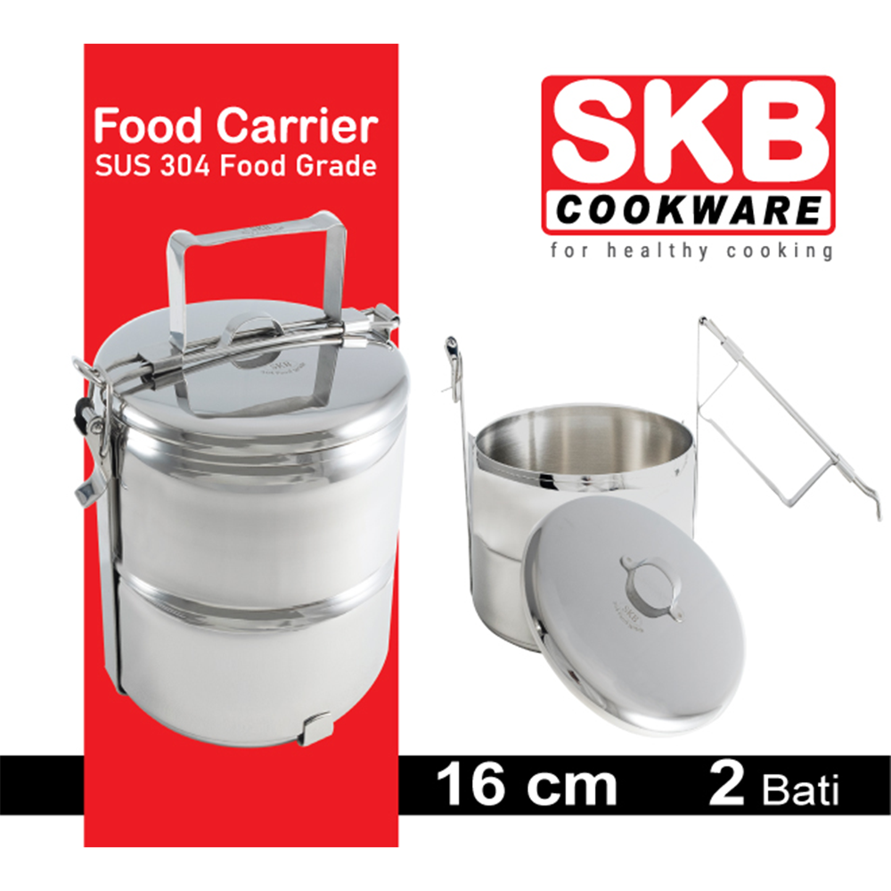 Lunch Box (Food Carrier) - Silver - LB 5007