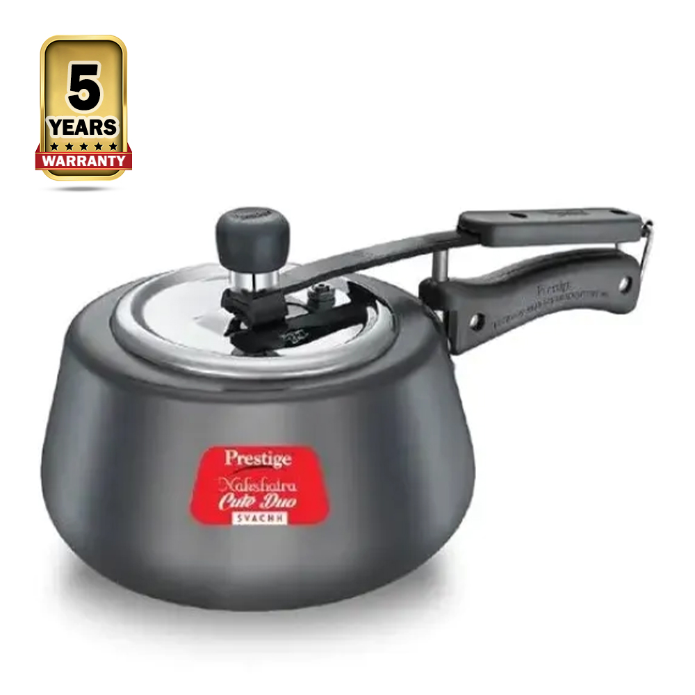 Prestige Nakshatra Cute Duo Svachh Pressure Cooker - 3 Liter - Black