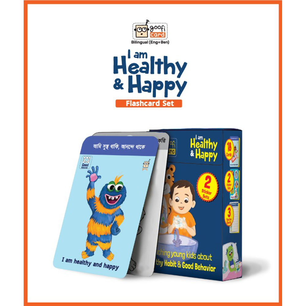 Goofi Healthy and Happy Flash Card - Multicolor