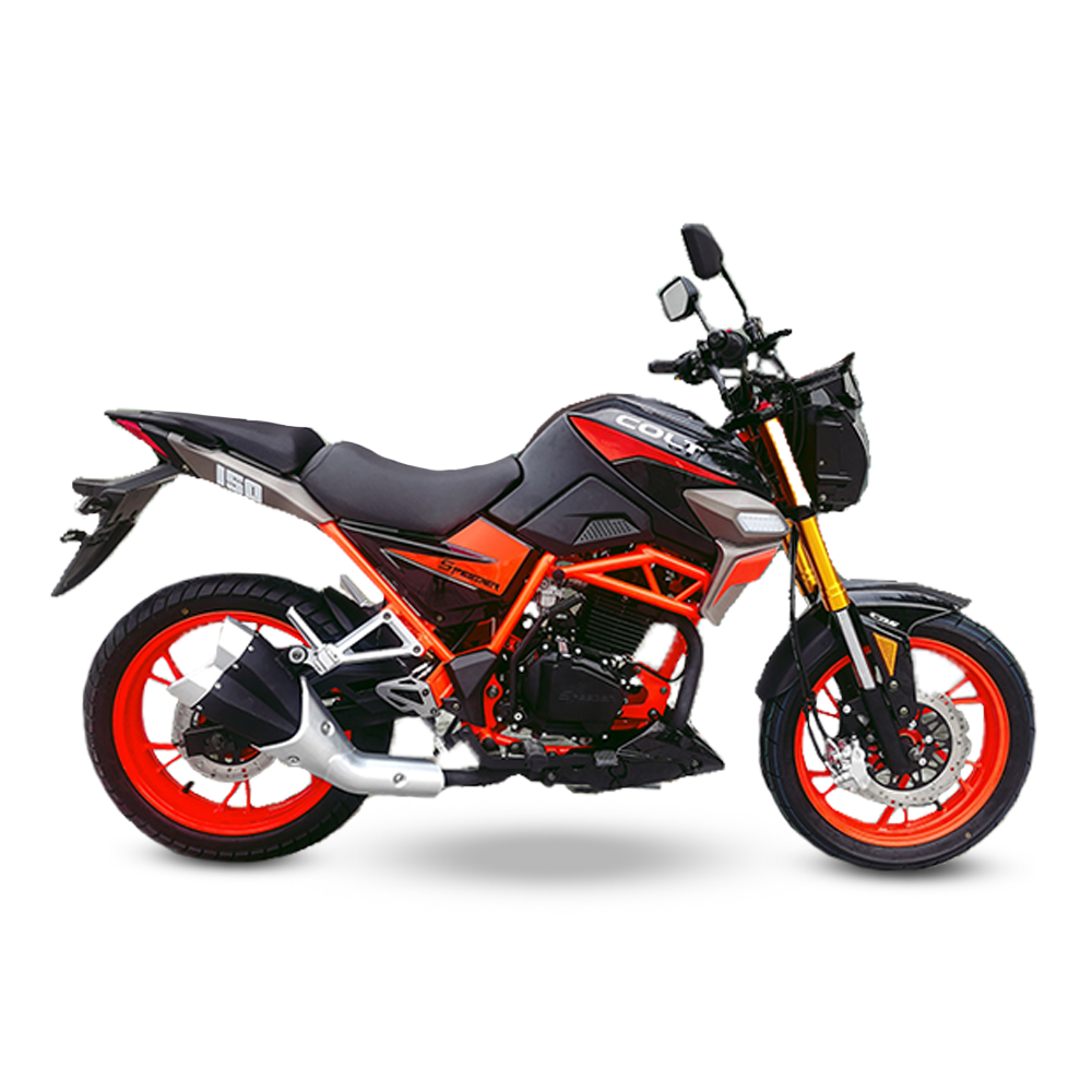 Speeder Colt Naked Sports Bike - 150cc - Black and Orange