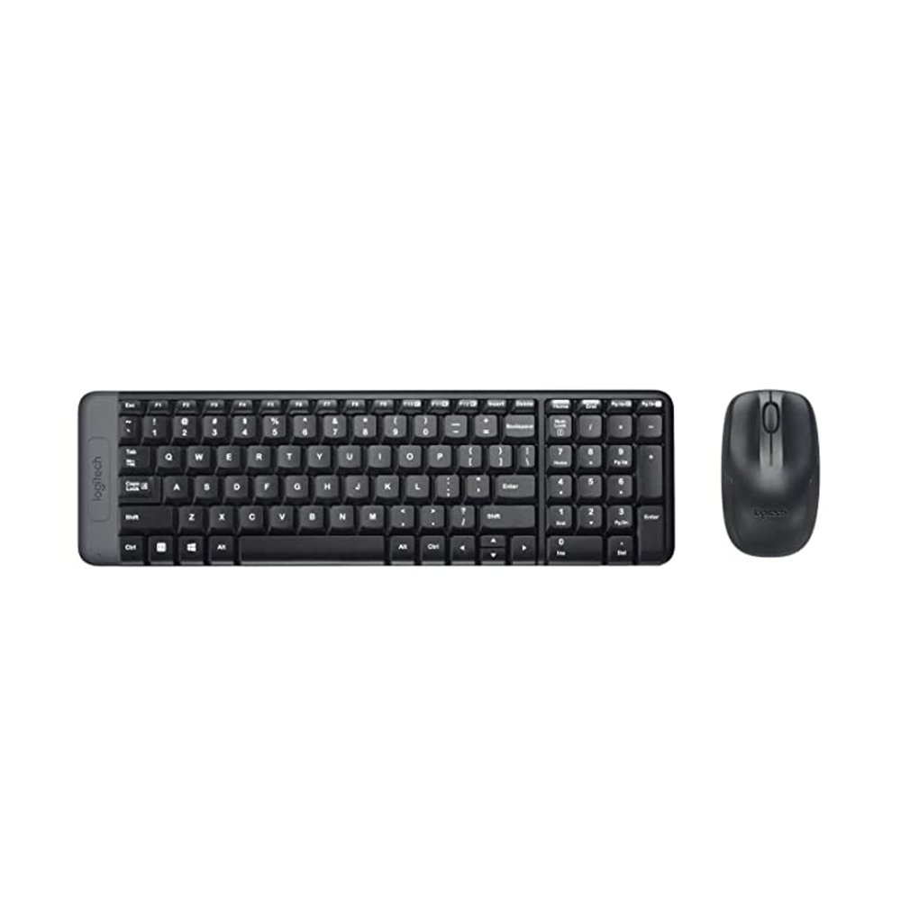 Logitech MK220 Combo Wireless Keyboard and Mouse - Black