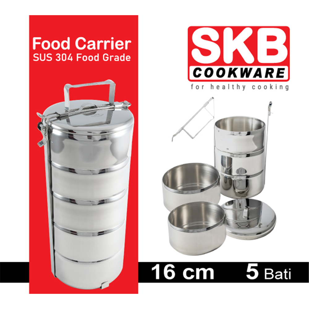 Lunch Box (Food Carrier) - Silver - LB 5010