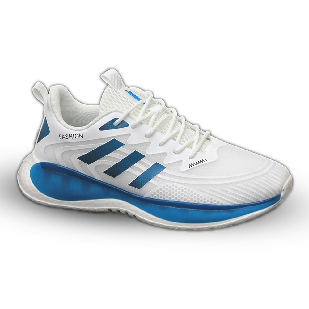 Cotton Running Sports Shoe for Men - White - MK 158