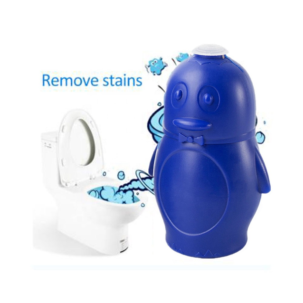 Penguin Shape Magic Fragrant Ball Automatic Toilet Cleaner - Blue 