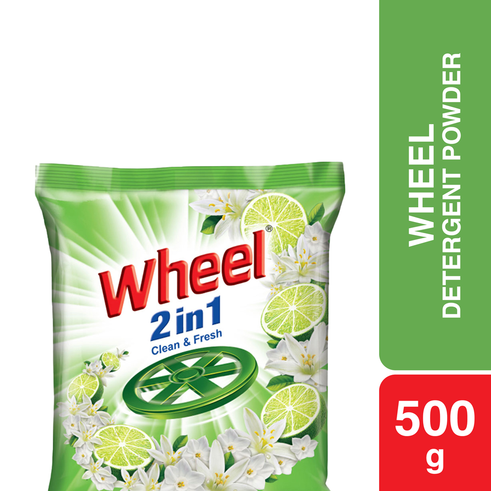 Wheel Washing Powder 2 in 1 Clean and Fresh - 500gm