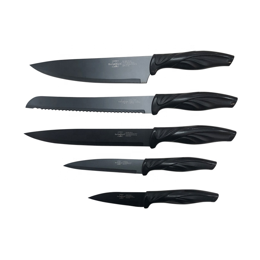 Non Stick Coating Kitchen Knives Set - 6 Pcs