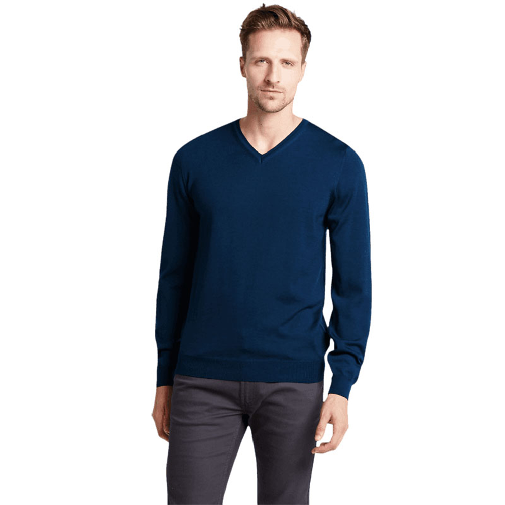 V neck navy outlet blue sweater