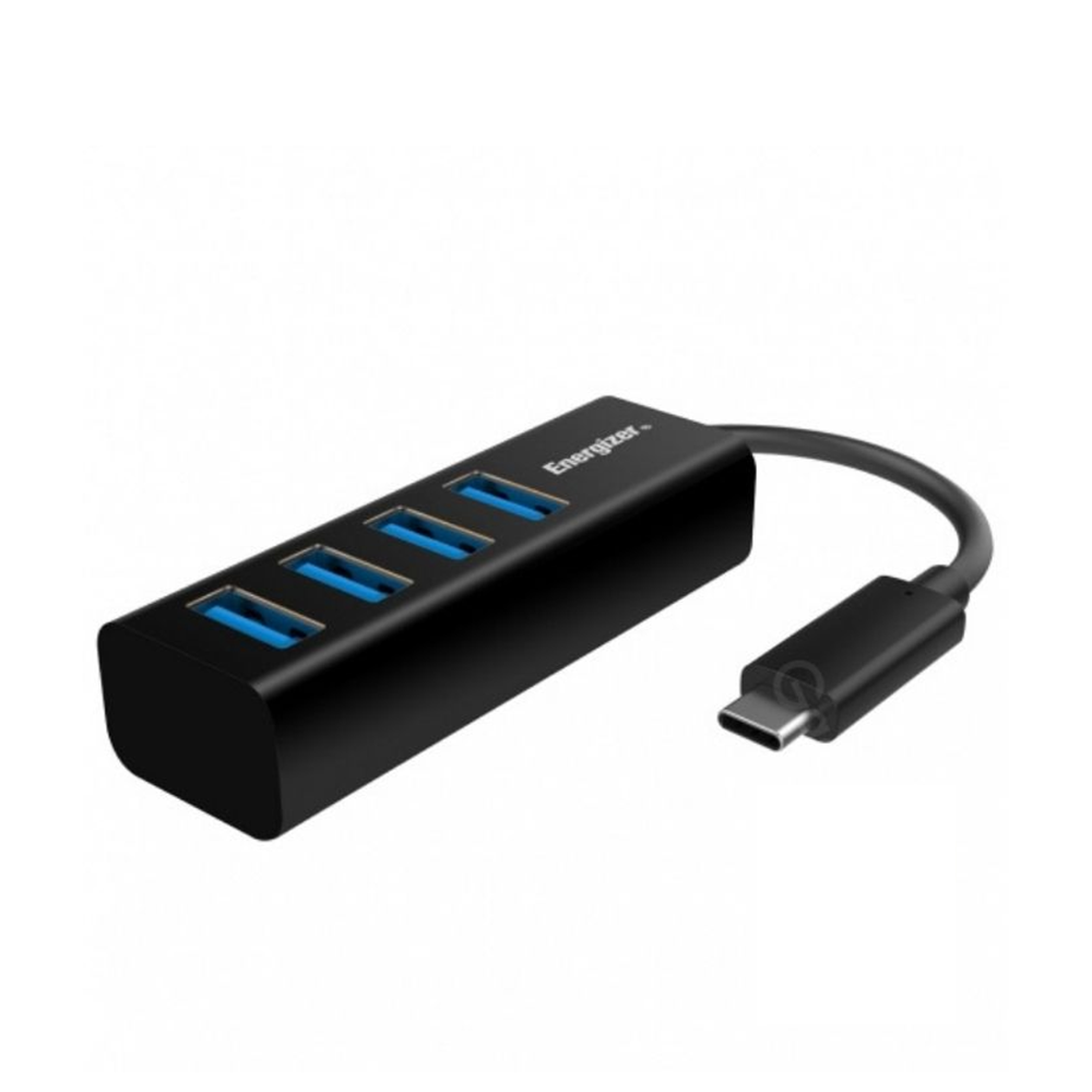 Energizer HC304A Multi Port USB Type -C Hub - Black