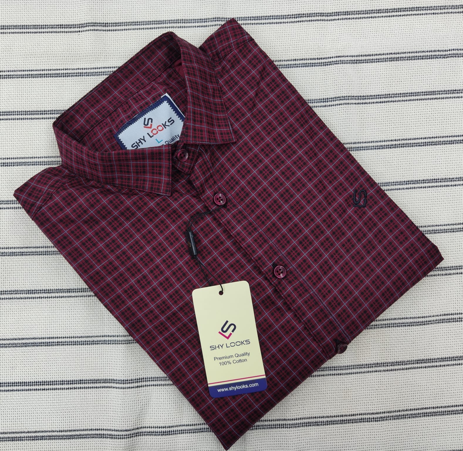 Cotton full Sleeve Check Shirt  For Men - Multicolor - OP563