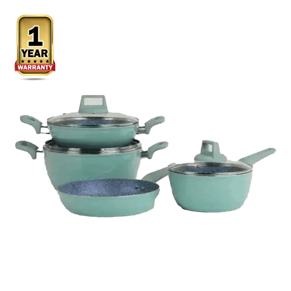 Kiam Ceramic Coating Granite Non Stick Cookware Set -  7 Piece