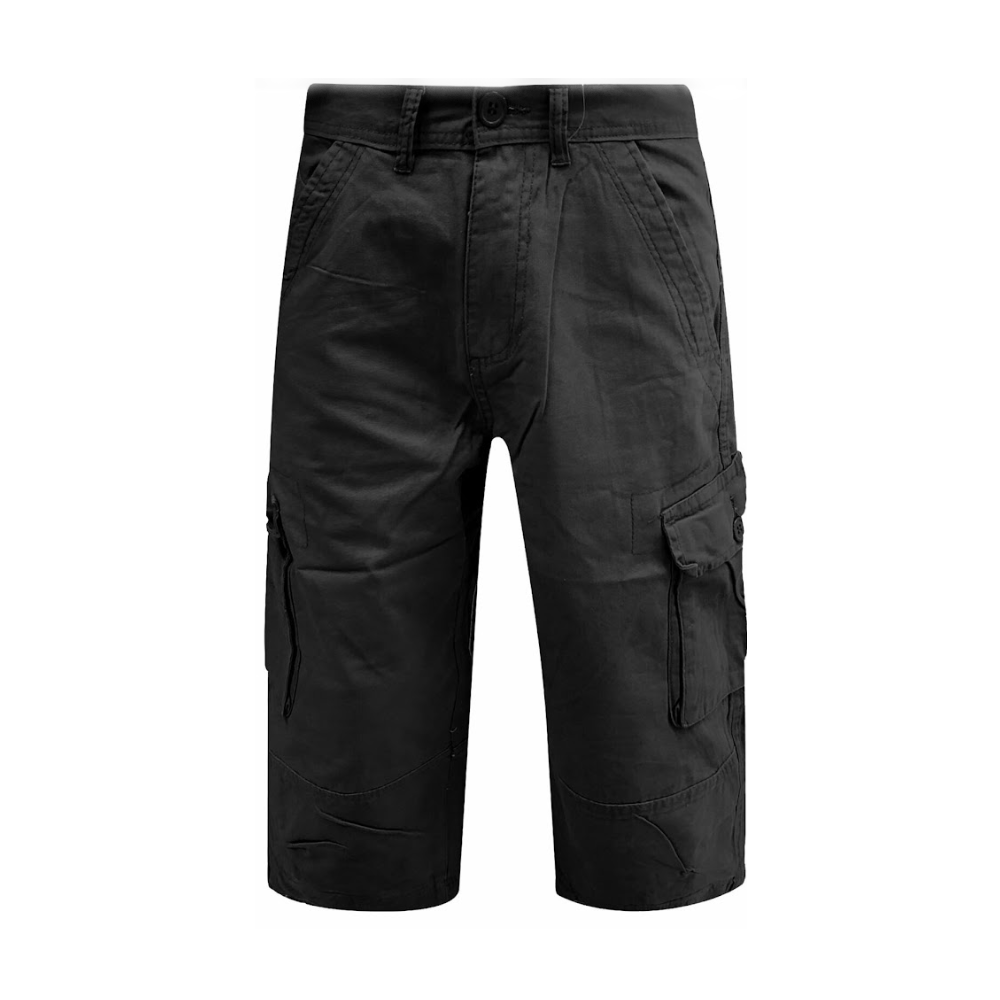 Cargo Three Quater Pant for Men - Black