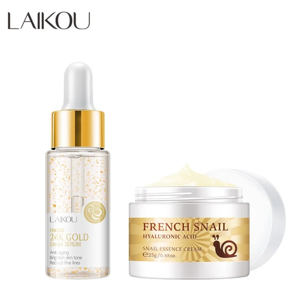 LAIKOU 24k Gold Face Serum and Extract Face Cream - 25gm - LB161