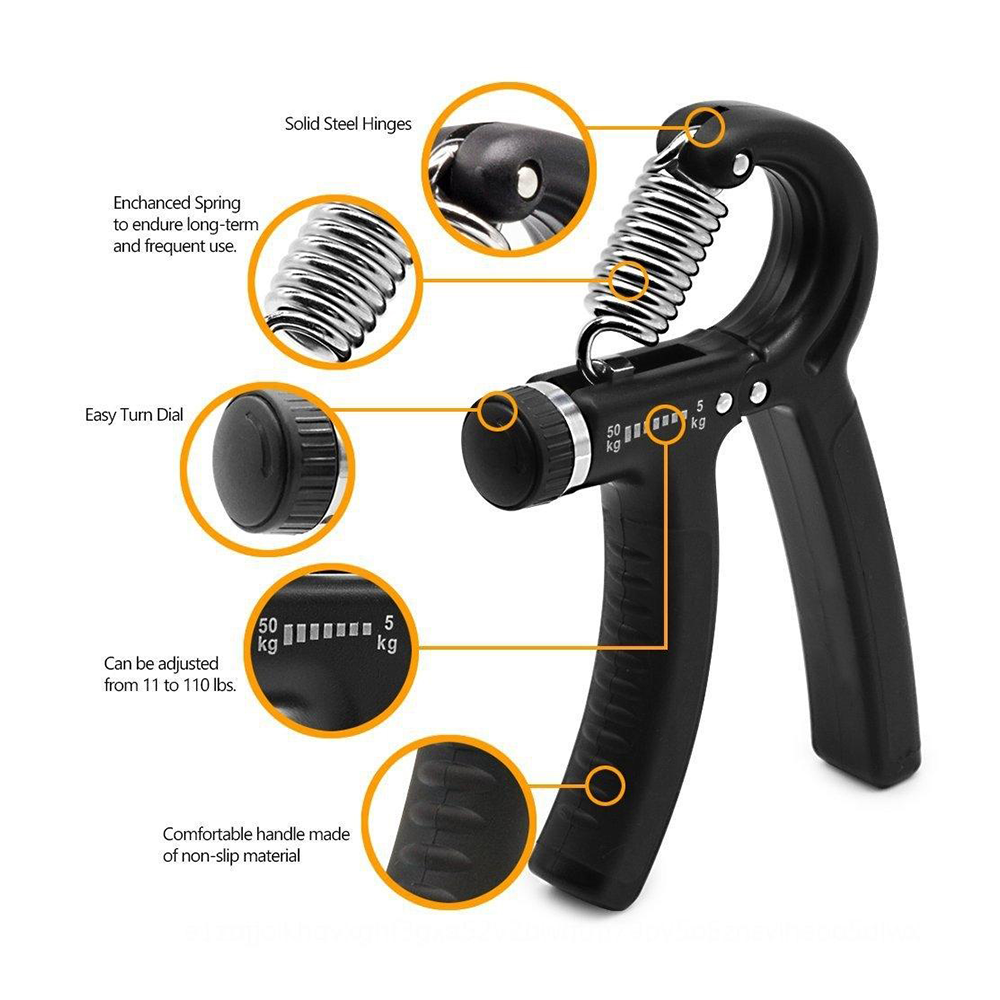 Zinc Alloy Adjustable Heavy Grips Hand Gripper For Gym